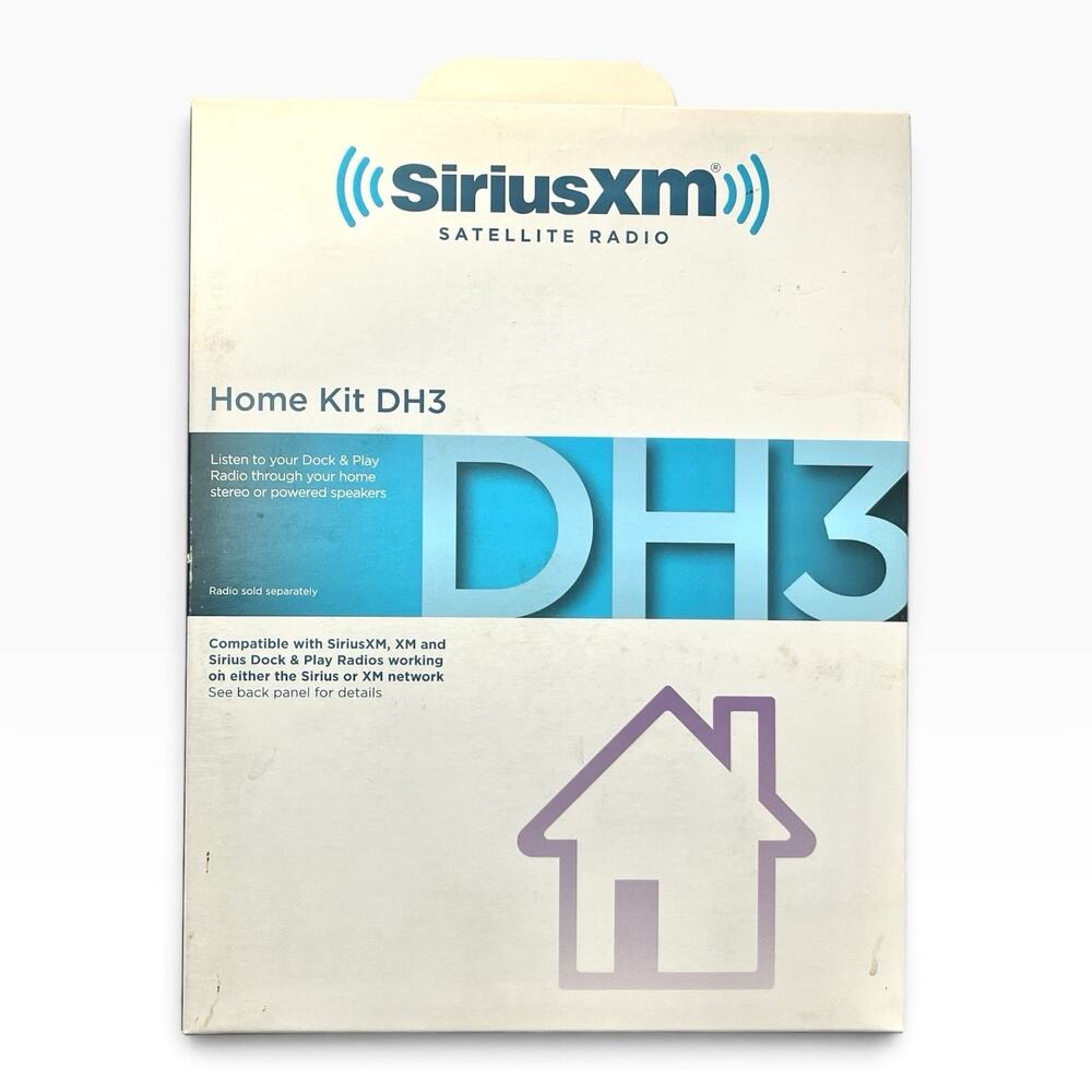 New/Sealed SiriusXM SXDH3 Satellite Radio Home Dock Kit Antenna Charging Cable